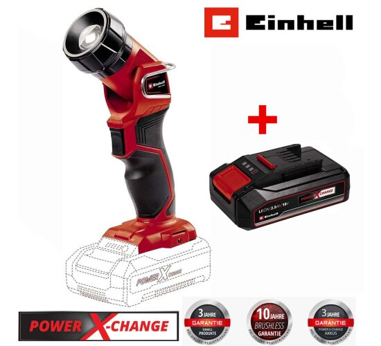 Einhell Akku-Lampe TC-CL 18 Li H- mit Akku 2.5 Ah 18V, 280 lm,ohne Ladegerät