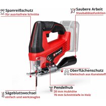 Einhell Akku Pendelhub Stichsäge TC-JS 18V Li ,(ohne Akku / Ladegerät)