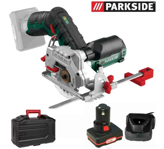 PARKSIDE 12V Mini-Handkreissäge PHKSA 12  mit Akku 4.0 Ah  und Ladegerät