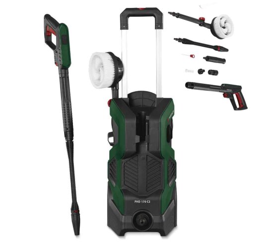 PARKSIDE Hochdruckreiniger PHD 170  max. 500 l/h 2400 Watt mit Zubehör Grün