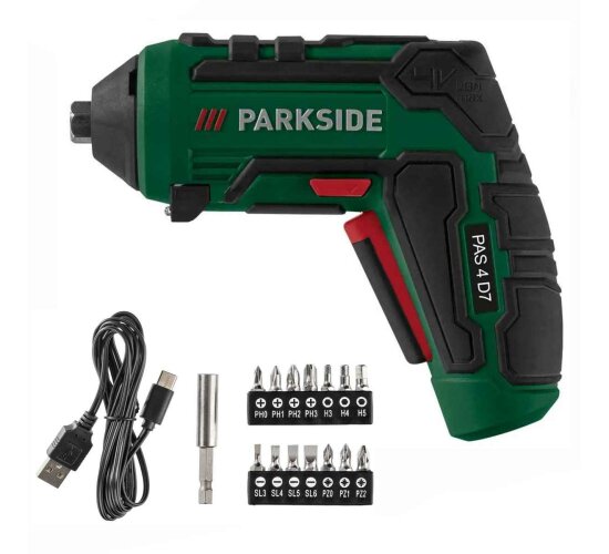 PARKSIDE 4 V Akku-Schrauber PAS 4 -  mit Zubehör