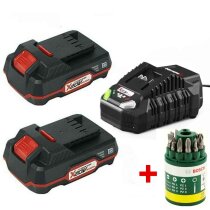 Starterset  Parkside 2 x Akku 20V -  2.0 Ah PAP 20 und...