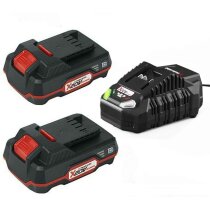 Starterset  Parkside 2 x Akku 20V -  2.0 Ah PAP 20 und Ladegerät 4.5 A + Bosch Bitset 10 tlg