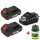 Starterset  Parkside 2 x Akku 20V -  2.0 Ah PAP 20 und Ladegerät 4.5 A + Bosch Bitset 10 tlg