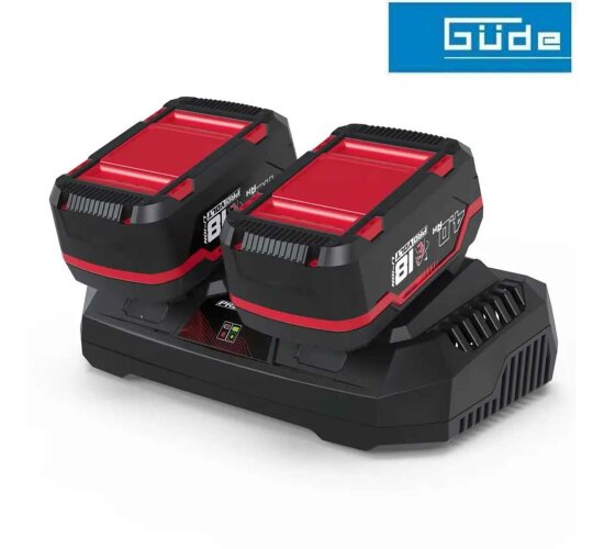 GÜDE Ladegerät & Akkupack Starter-Kit LGAP 2-18-3040 18V E³ Akkusystem