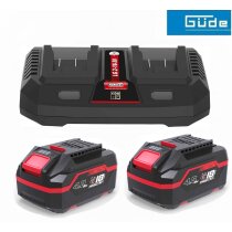 GÜDE Starterset Doppel Ladegerät + 18V E³...