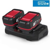 GÜDE Starterset Doppel Ladegerät + 18V E³ 2 x Akku 4.0 Ah LGAP 18-3040