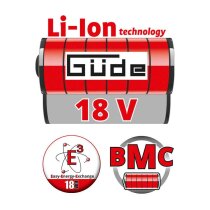 GÜDE Starterset System E³ Ladegerät + 18V E³ Akku 4.0 Ah LGAP 18-3040