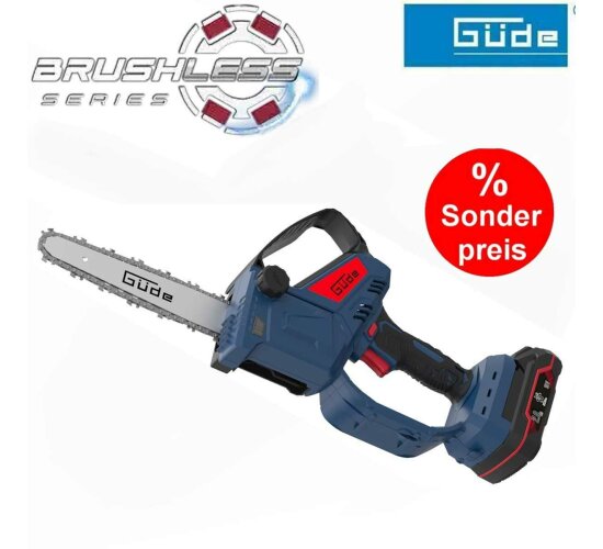 Güde  Minikettensäge GMK 18 mit Akku 2.0 Ah + Ladegerät, Astkettensäge 18V