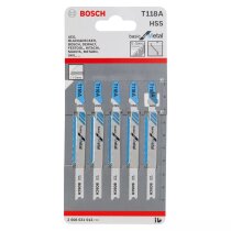 Bosch Stichsägeblatt T118A Basic for Metal 5er-Pack