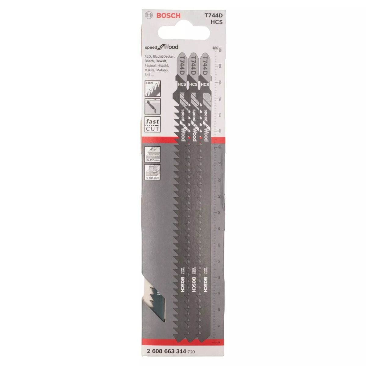 Stichsägeblätter Speed for Wood T744D Länge 18 cm Stichsägeblätter Speed for Wood T744D Länge 18 cm