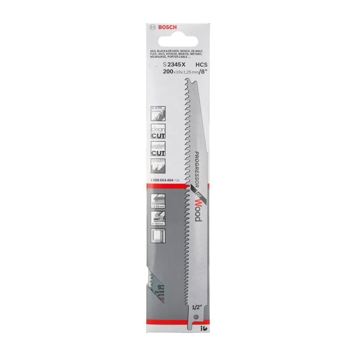 Bosch 2x Säbelsägeblatt S2345X 200 mm Progressor for Wood, 6,99