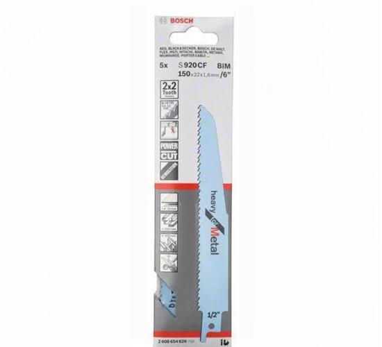 Bosch Säbelsägeblatt S920CF 5 Stk Heavy for Metal