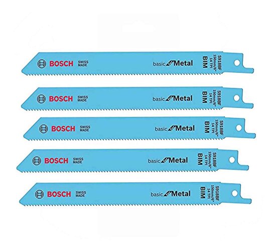 Bosch 5x Säbelsägeblatt S91BAF150 mm Basic for Metal