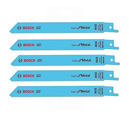 Bosch 5x Säbelsägeblatt S918AF Basic for Metal