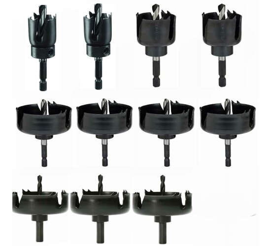Bosch 11 Tlg. Halogen-Lochsäge (Ø 25  bis 100 mm)
