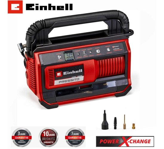 Einhell Akku-Kompressor Pressito 18/25 Solo 18V mit Zubehör