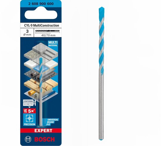 Bosch CYL-9 Mehrzweckbohrer Ø 3 mm  EXPERT MultiContruction