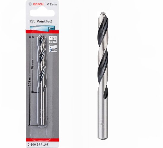 Bosch  Professionel HSS- PointTeQ Ø 7 x 69 x 109 mm Metallbohrer
