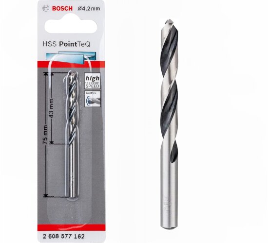 Bosch  Professionel HSS- PointTeQ Ø 4,2 x 43 x 75 mm Metallbohrer