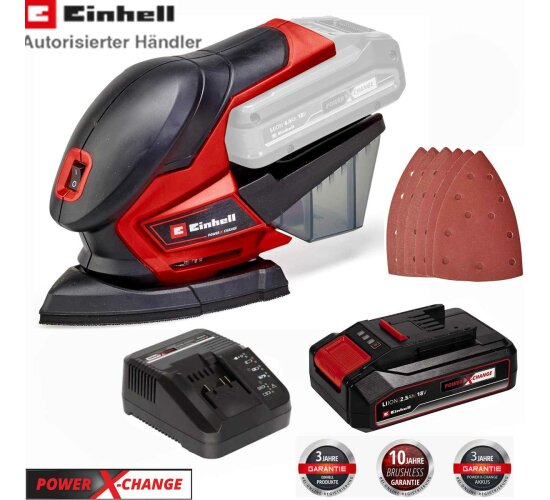 Einhell Akku-Multischleifer TE-OS 18/150 Li-18V mit Akku 2,5 Ah, Ladegerät