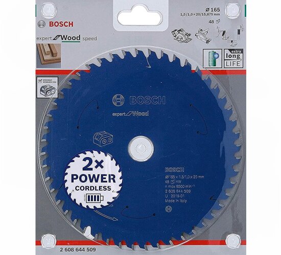 Bosch Sägeblatt Expert  165x1,5/1,0x20 Z48 for Wood für Akkusägen