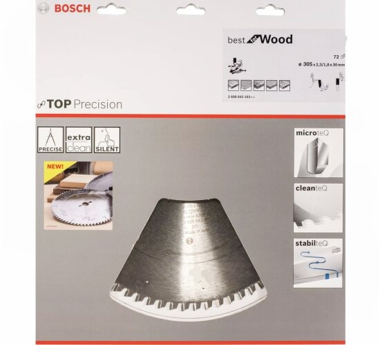 Bosch Kreissägeblatt 305 x 30 x 2,3 mm 72 Z Precision Best for Wood