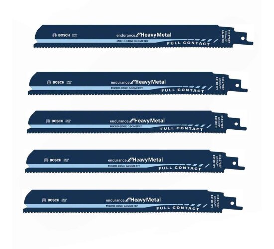 5xBosch Professionel S 1127 BEF Endurance for Heavy Metal Säbelsägeblatt
