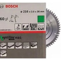 Bosch  Pro  Kreissägeblatt, 216 x 2 x 30 mm, 60 Z...