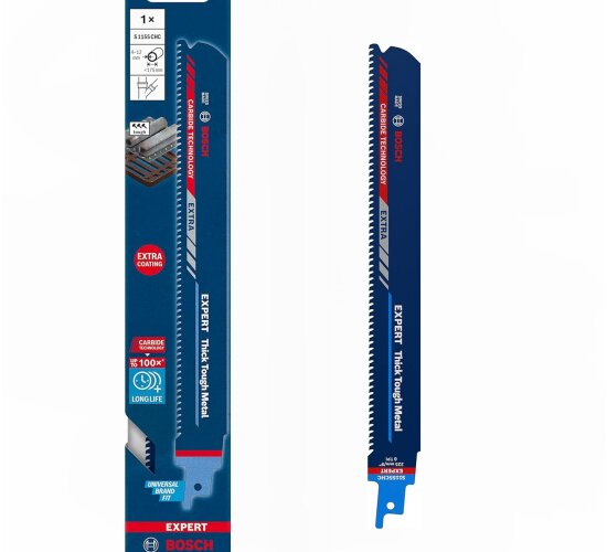 Bosch 1x EXPERT Thick Tough Metal S1255CHC Säbelsägeblatt L 225 mm