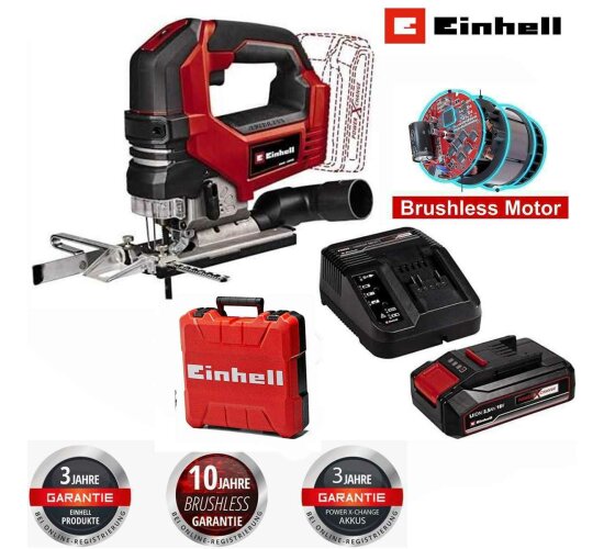 Einhell Akku Pendelhub Stichsäge TP-JS 18/135 Li BL mit Akku,Ladegerät +Koffer
