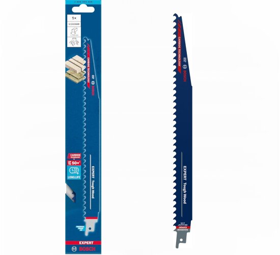 Bosch EXPERT Tough Wood S1242 KHM 300 mmSäbelsägeblatt,1 Stk. Für Säbelsägen