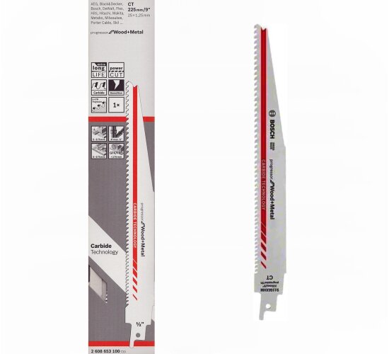 Bosch 1x Säbelsägeblatt S 1156 XHM 225 mm Progressor für Holz & Metall