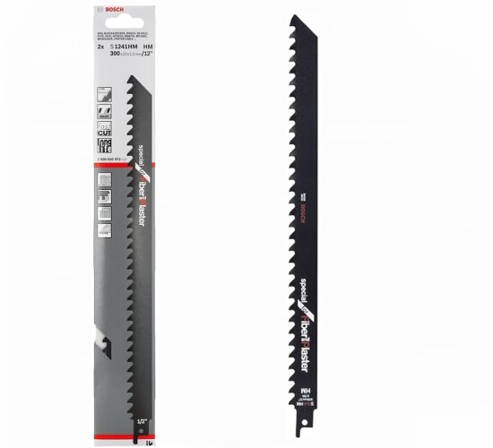 Bosch Professional 2 x Säbelsägeblatt S1541HM für Porenbeton,300 mm
