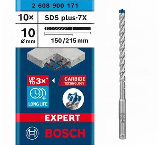 Bosch EXPERT 10 x SDS plus  10 x 100 x 165 mm 7X Hammerbohrer,