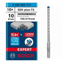 Bosch EXPERT 10 x SDS plus  10 x 100 x 165 mm 7X...