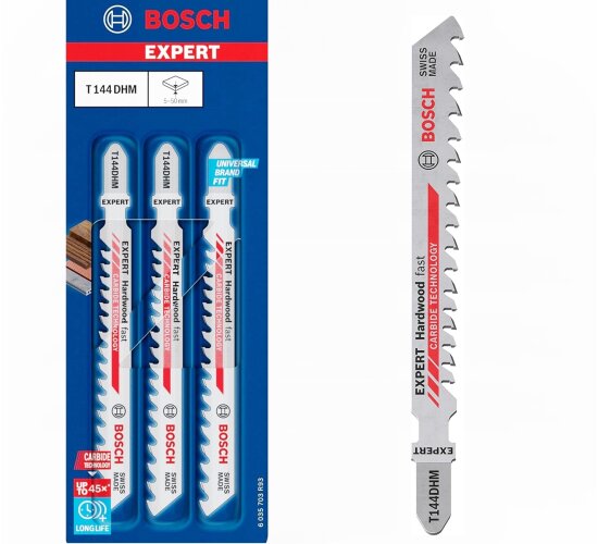 Bosch 3x Expert T144DHM Stichsägeblatt  Hartholz, WPC Holz-Kunststoff