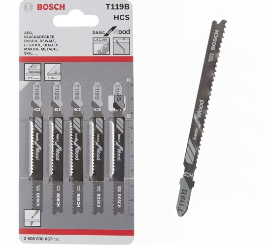Bosch Stichsägeblatt T119B HCS Basic for Wood