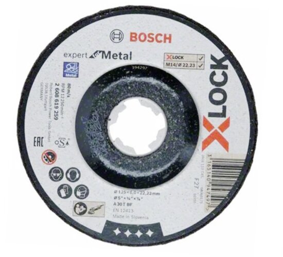 Bosch PRO Metal X-Lock Schleifscheibe 125 x 6 x 22,23 mm