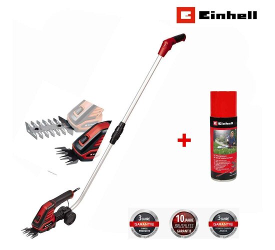 Einhell Akku-Teleskop Gras ü Strauchschere GC-CG 3,6/70 Li 3,6V + PflegesSpray