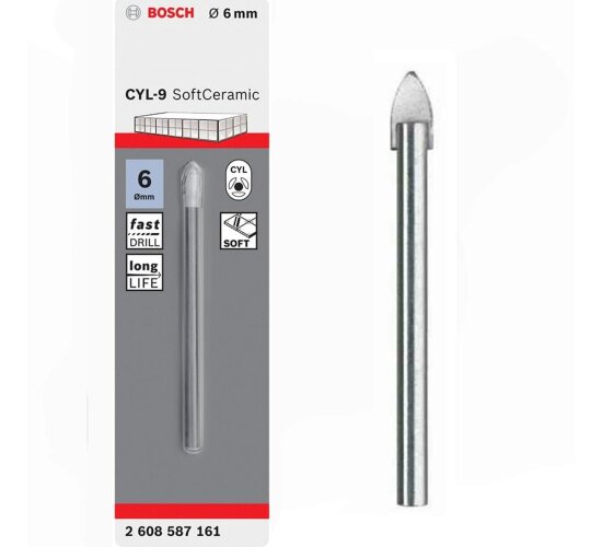 Bosch Professionel Keramik Fliesenbohrer Ø 6 mm