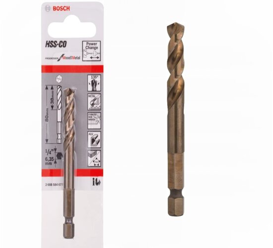 Bosch Zentrierbohrer HSS-CO 7,15 x 80 mm PowerChange f. Plus Adapter