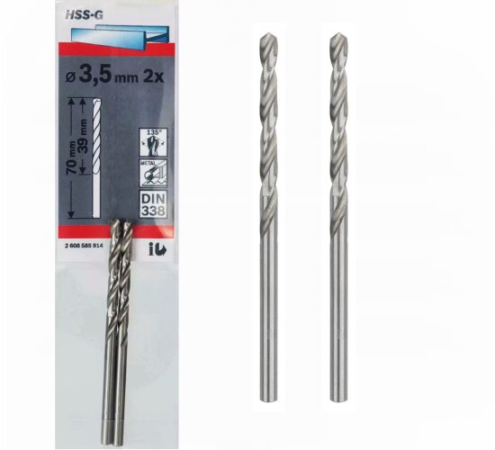 Bosch Professionel Metallbohrer HSS-G geschliffen (Ø 3,5 mm)