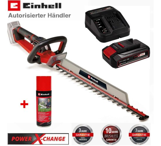 Einhell Pro Akku-Heckenschere GP-CH 18/61 Li BL- ABS mit Akku 18V + Pflegespray