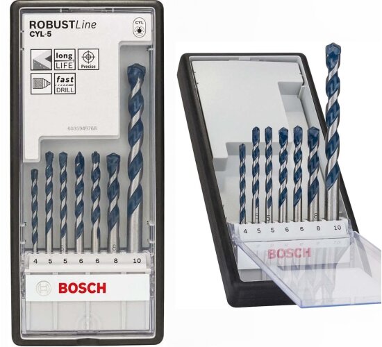 Bosch Professional 7 tlg CYL-5 Betonbohrer Set Ø 4-10 mm Robust Line,
