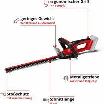 Einhell Akku-Heckenschere + Gras- und Strauchschere 18/40 18V, Pflegespray