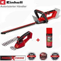 Einhell Akku-Heckenschere + Gras- und Strauchschere0 18V, Pflegespray
