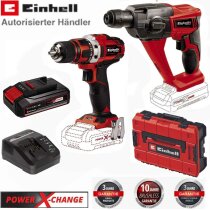 Einhell Akku-Bohrhammer TE-HD + Bohrschrauber TE-CD 18/40...