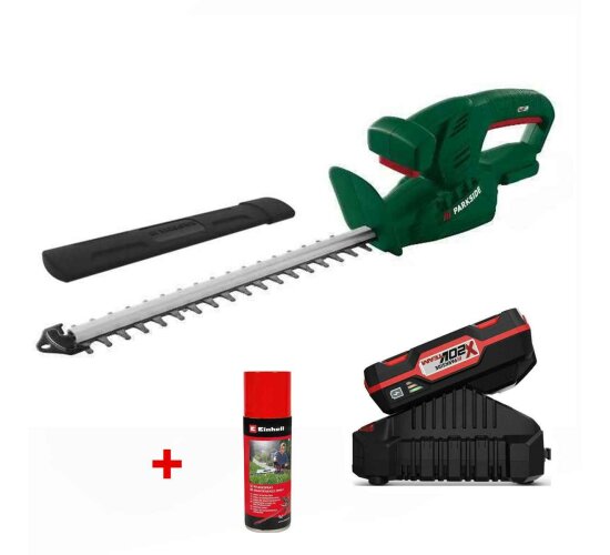 Parkside 20V Akku-Heckenschere PHSA 2035 mit Akku 2.0 Ah + Einhell Pflegespray