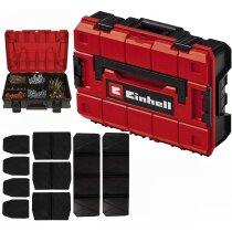 Einhell E-Case S-F Systemkoffer stapelbar, spritzwassergeschützt  inkl.9 Fächer